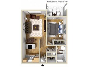 1 Bedroom 1 Bathroom 354 floor plan